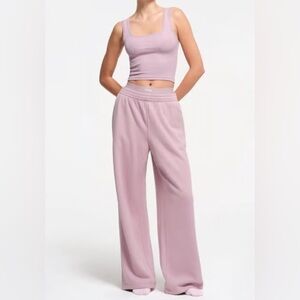 SKIMS dusk double waist band  Wide Leg Pants brand new with tags size small